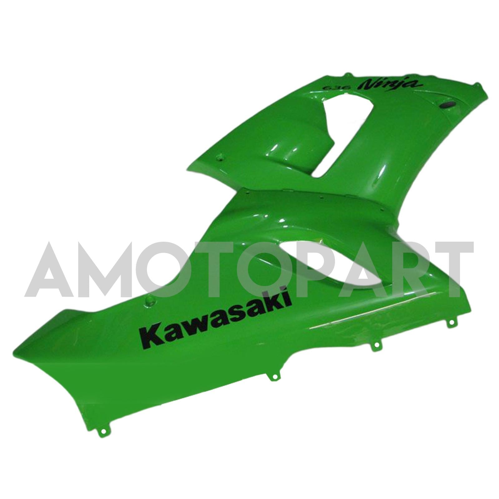 Amotopart 2005-2006 Kawasaki ZX6R 636 Fairing Green Kit