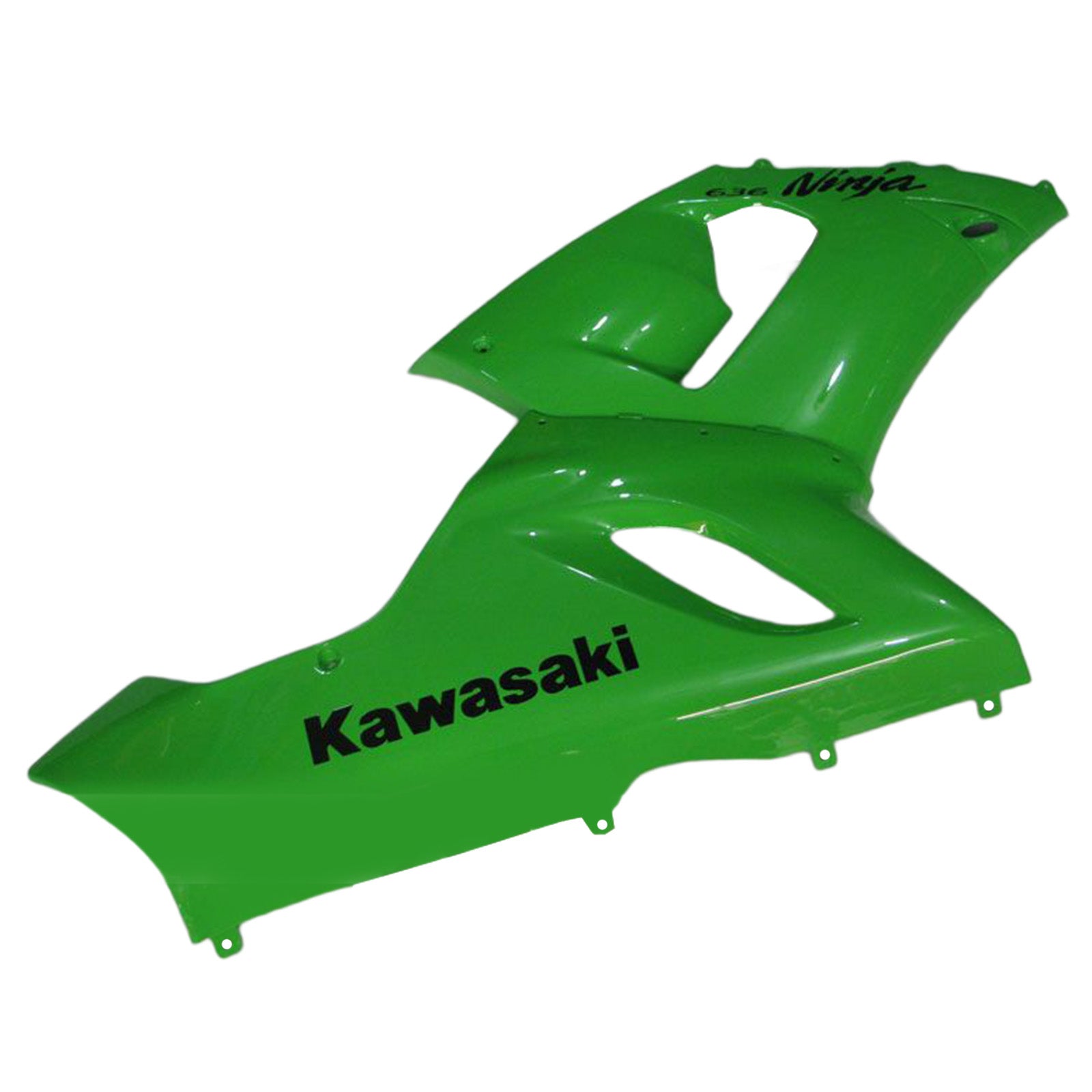 Amotopart 2005–2006 Kawasaki ZX6R 636 Verkleidungsset in Grün und Schwarz