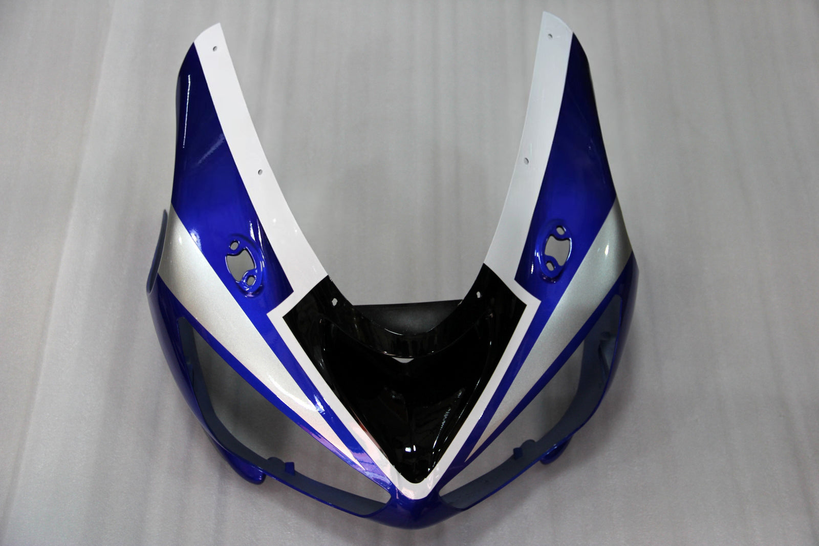 Amotopart 2005-2006 Kawasaki ZX6R 636 Kit de carénage bleu blanc