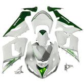 Amotopart 2005-2006 Kawasaki ZX6R 636 White&Green Fairing Kit