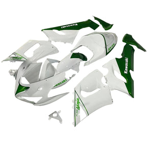 Amotopart 2005-2006 Kit carena Kawasaki ZX6R 636 bianco e verde