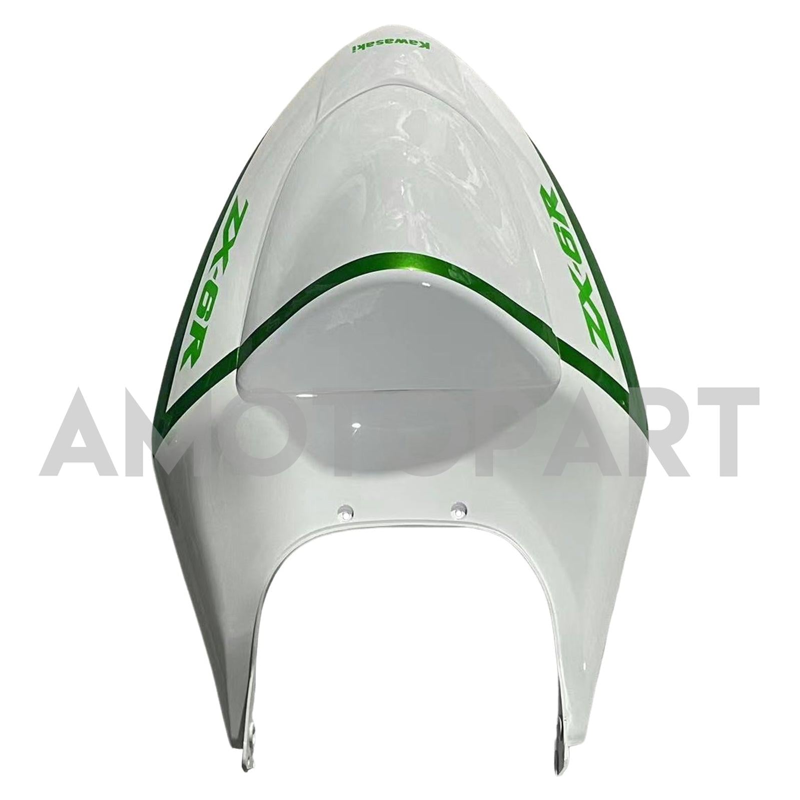 Amotopart 2005-2006 Kit carena Kawasaki ZX6R 636 bianco e verde