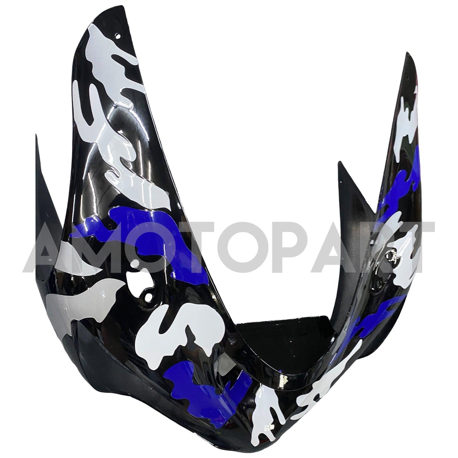 Amotopart 2005-2006 Kawasaki ZX6R 636 Blue&White Camouflage Fairing Kit