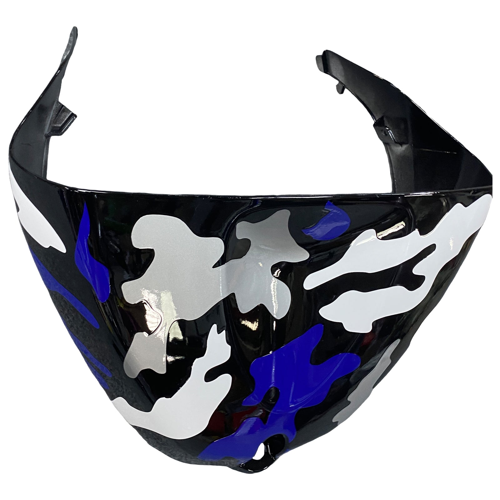 Amotopart 2005-2006 Kawasaki ZX6R 636 Blue & White Camouflage Fairing Kit