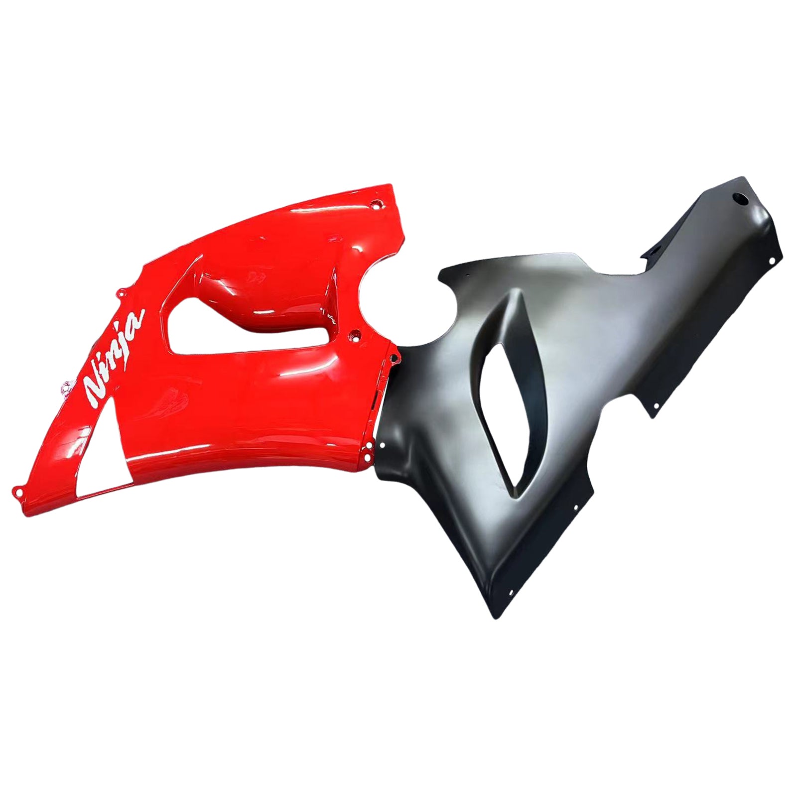 Amotopart 2005-2006 Kawasaki ZX6R 636 Red&Black Fairing Kit