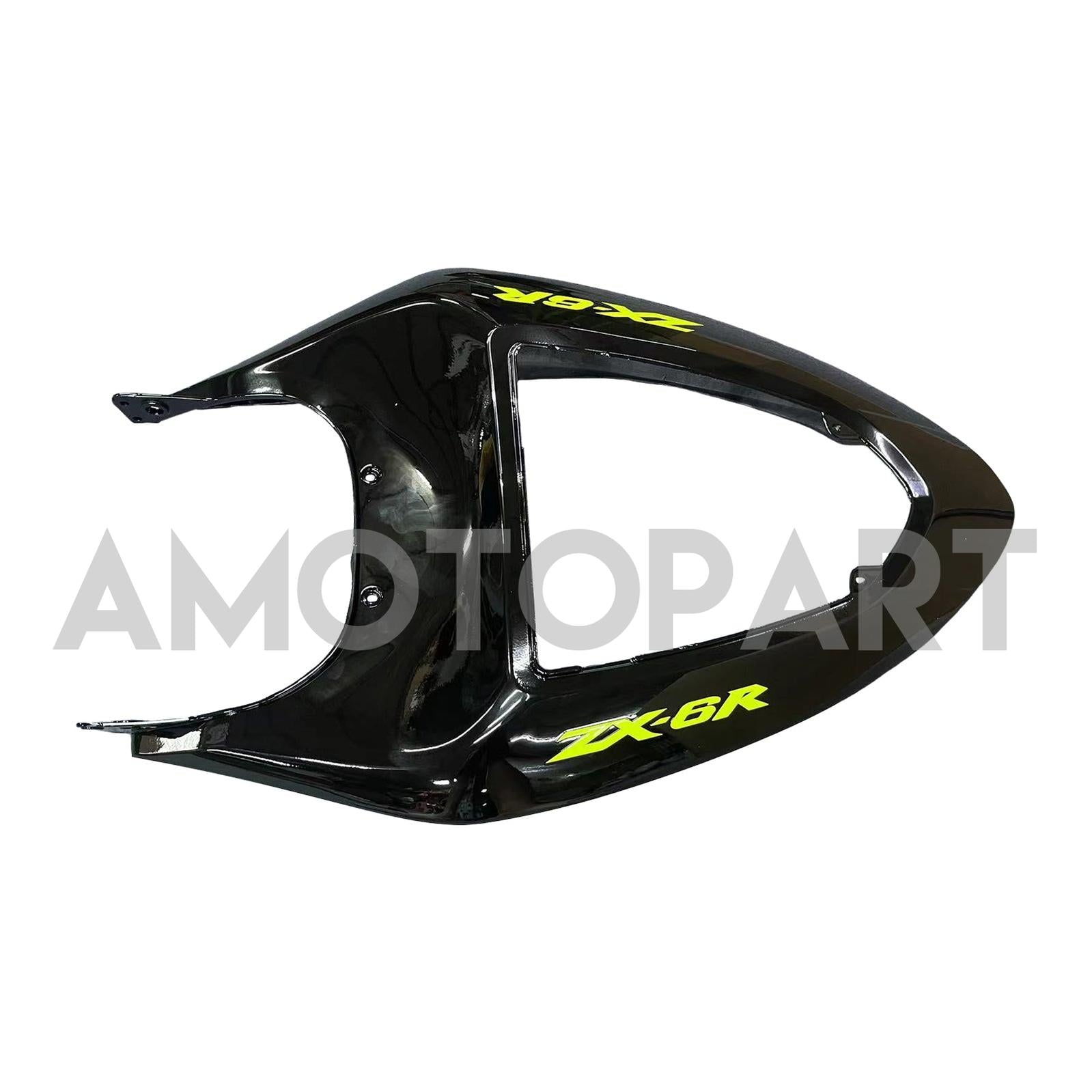 Amotopart 2005-2006 Kawasaki ZX6R 636 Noir&Kit de carénage Green Style2