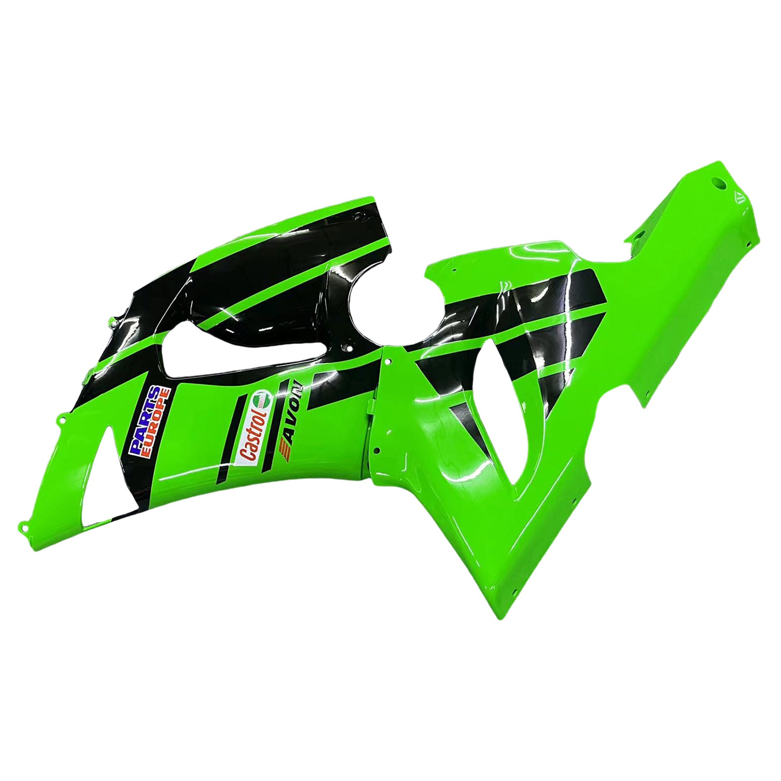 Amotopart 2005-2006 Kawasaki ZX6R 636 Black & Green Style2 Failing Kit