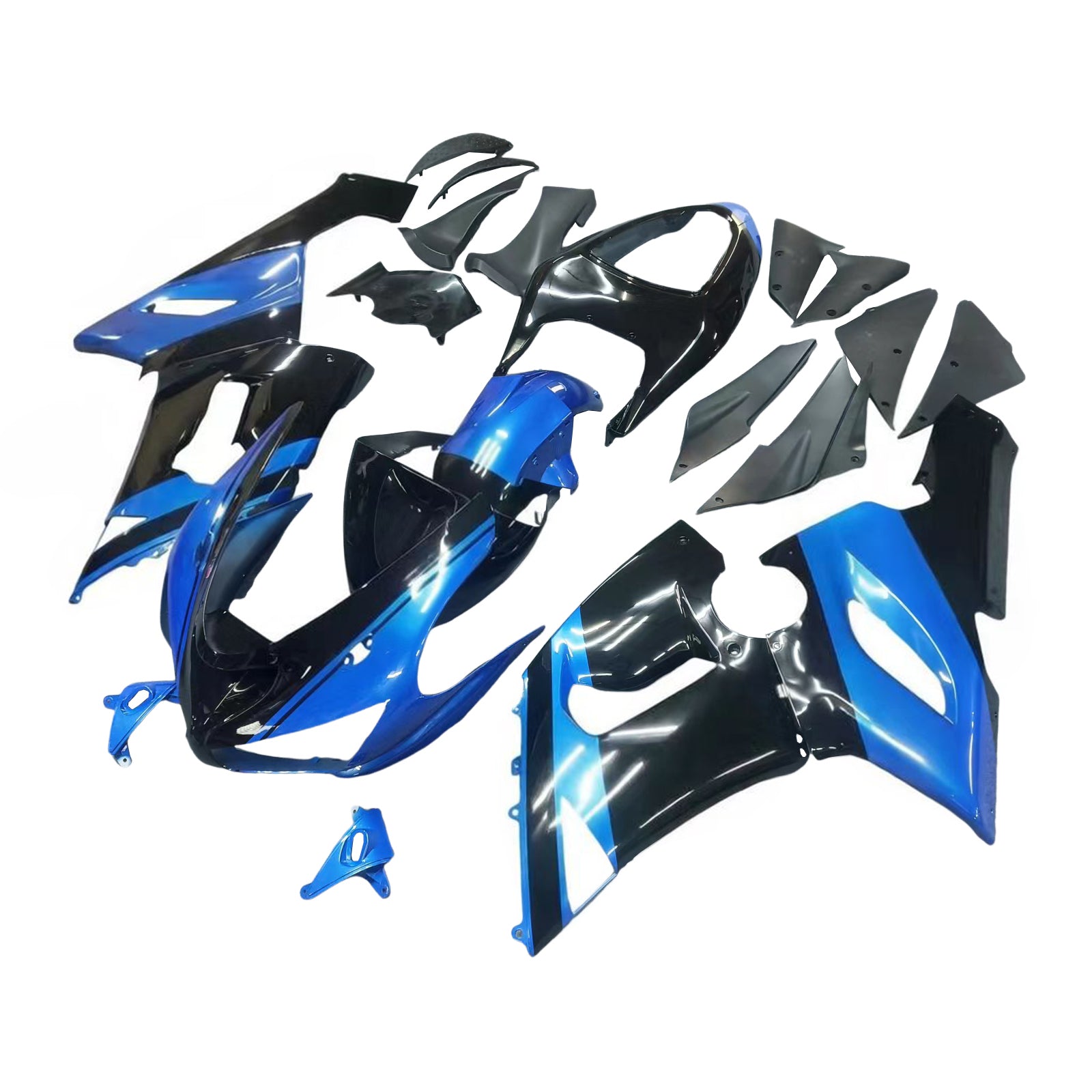 Amotopart 2005-2006 Kawasaki ZX6R 636 Blue&Black Fairing Kit