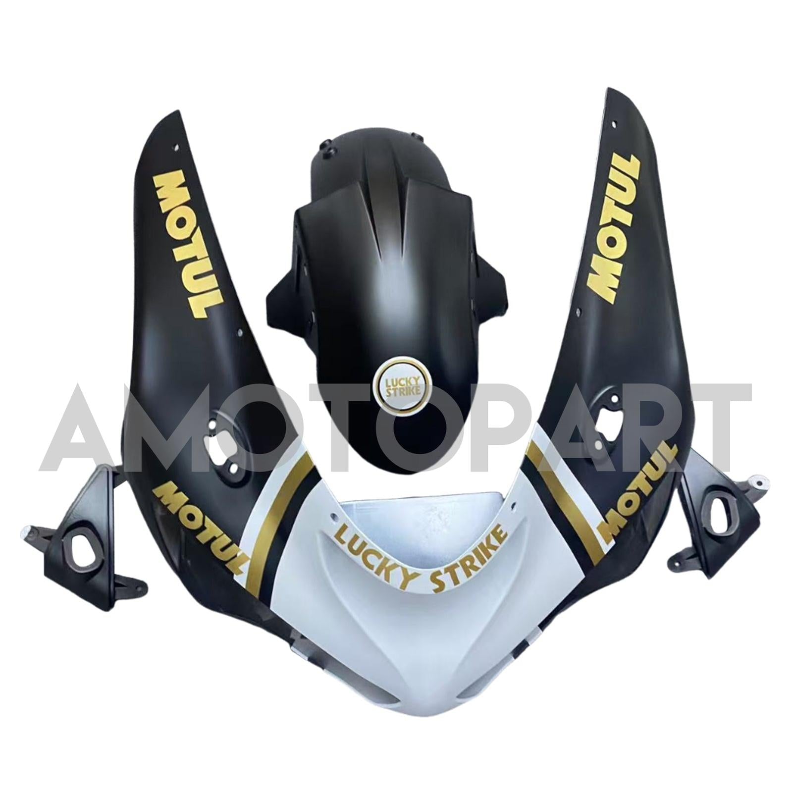 Amotopart 2005-2006 Kawasaki ZX6R 636 Mattes Schwarzweißkit