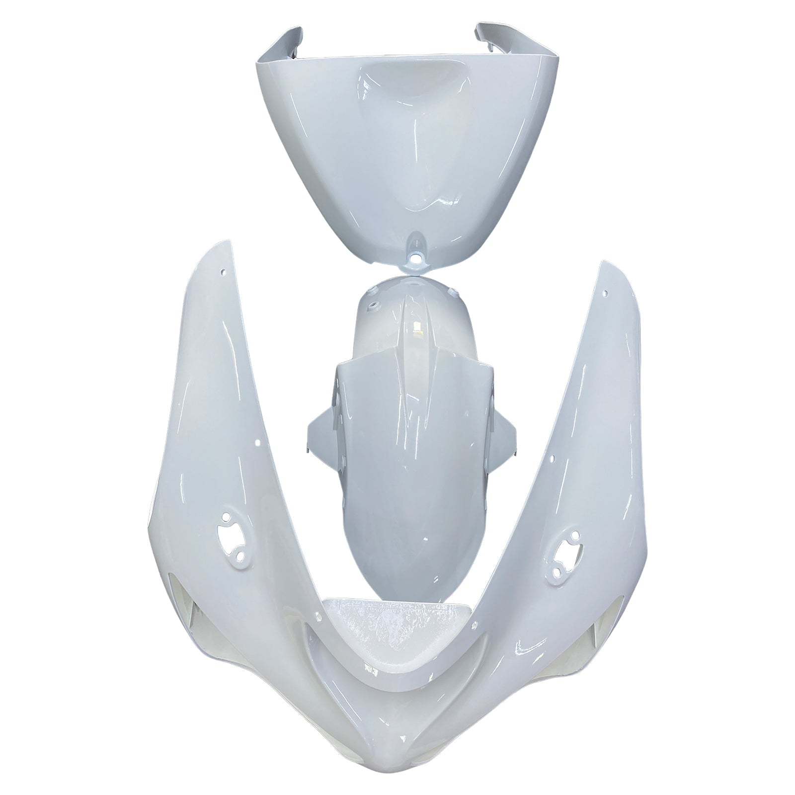 Amotopart Kawasaki 2005-2006 ZX6R 636 White Fairing Kit