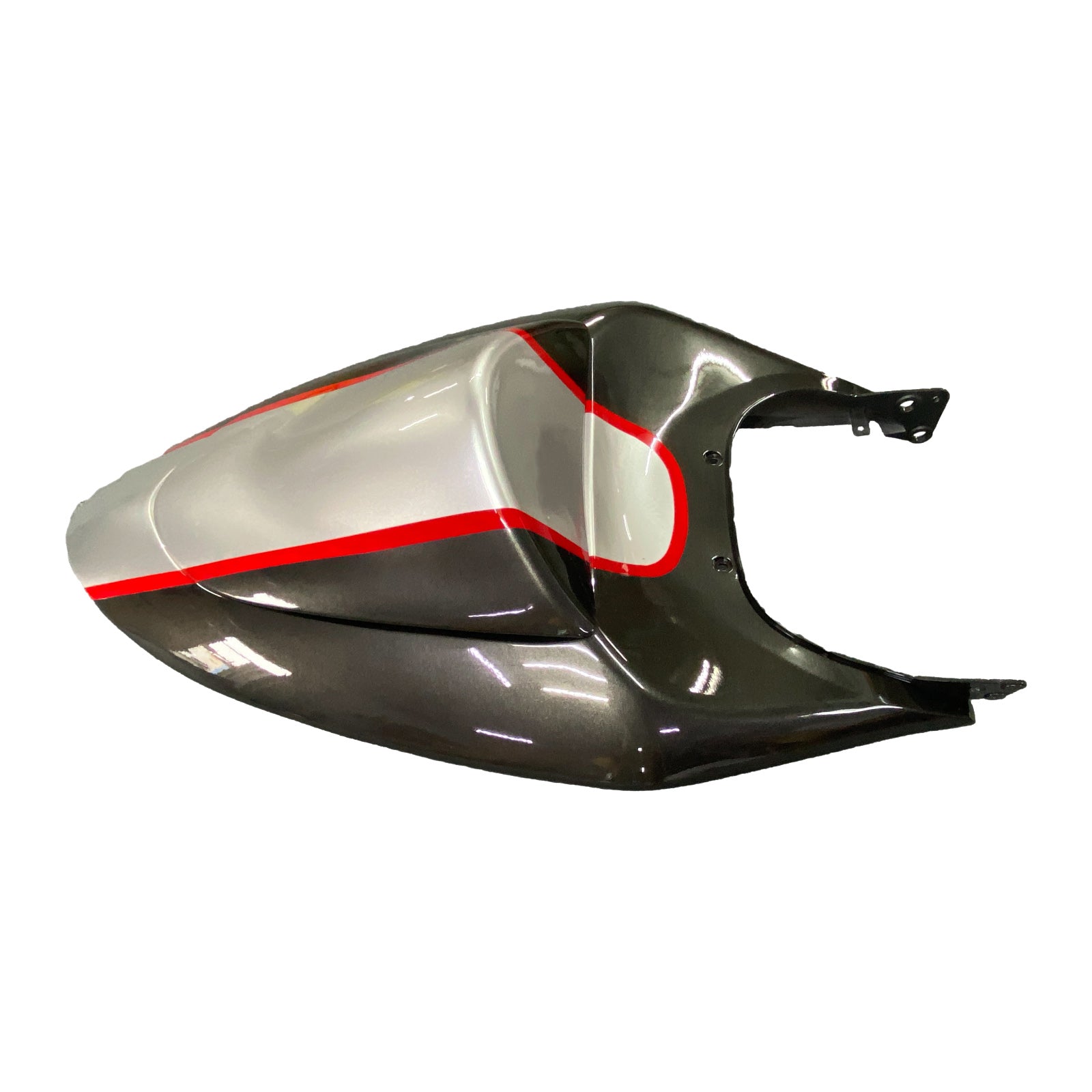 Amotopart Kawasaki 2005-2006 ZX6R 636 Red & Green Line Black Fairing Kit