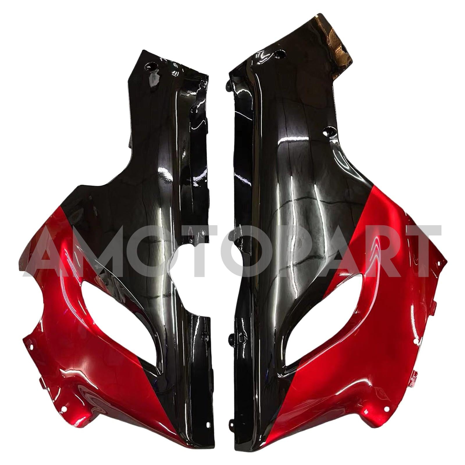 Amotopart Kawasaki 2005-2006 ZX6R 636 Red Black Fearing Kit