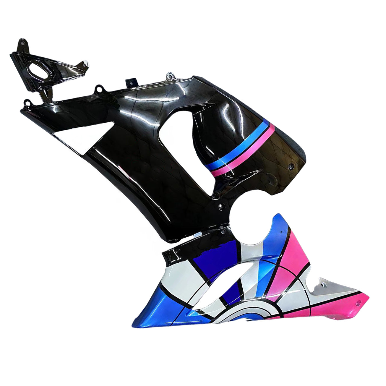Amotopart Kawasaki 2005-2006 ZX6R 636 Black Pink Playboy Fairing Kit