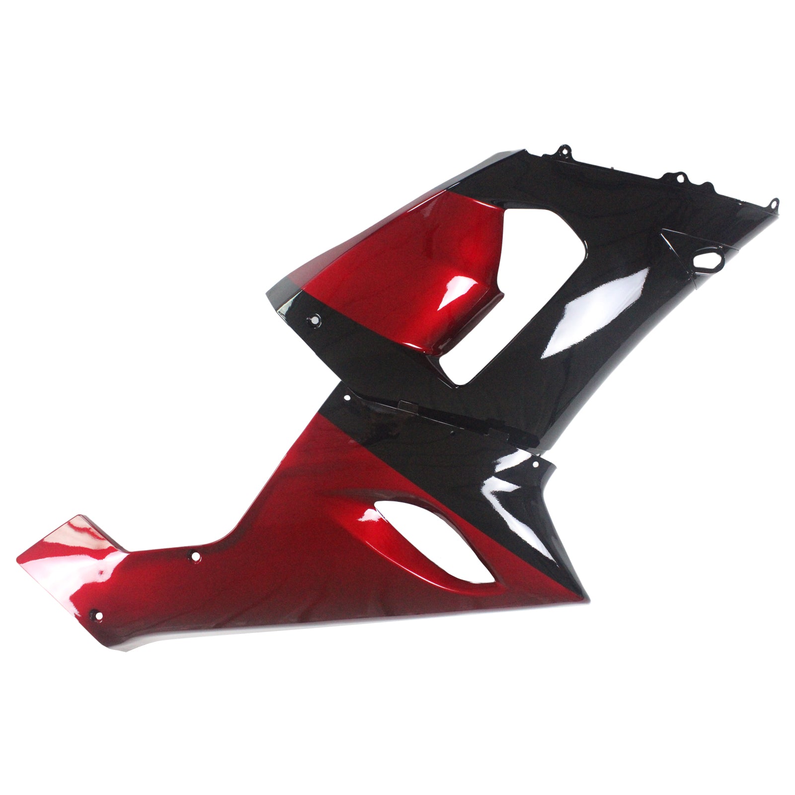 Amotopart Kawasaki 2005-2006 ZX6R 636 Kit de carénage noir rouge