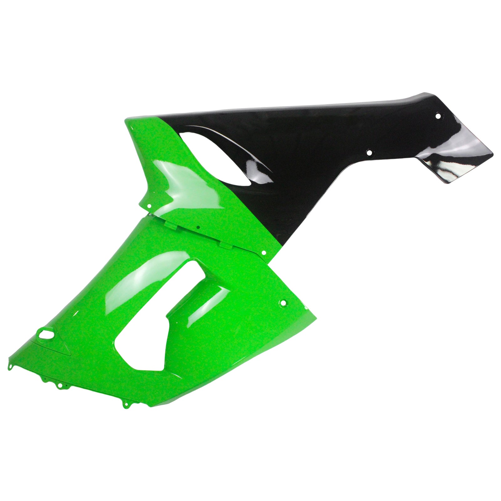 Amotopart Kawasaki 2005-2006 ZX6R 636 Green Black Fairing Kit