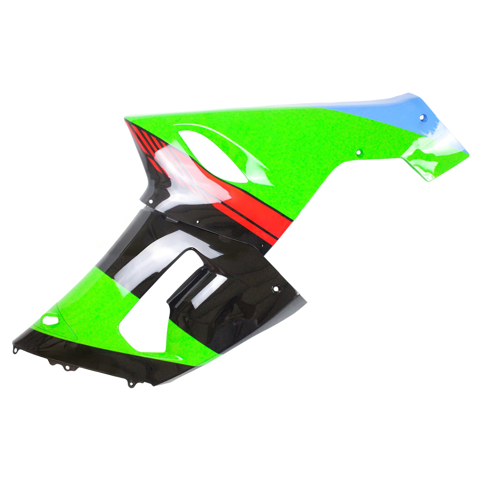 Amotopart Kawasaki 2005-2006 ZX6R 636 Black Mix Green Fairing Kit