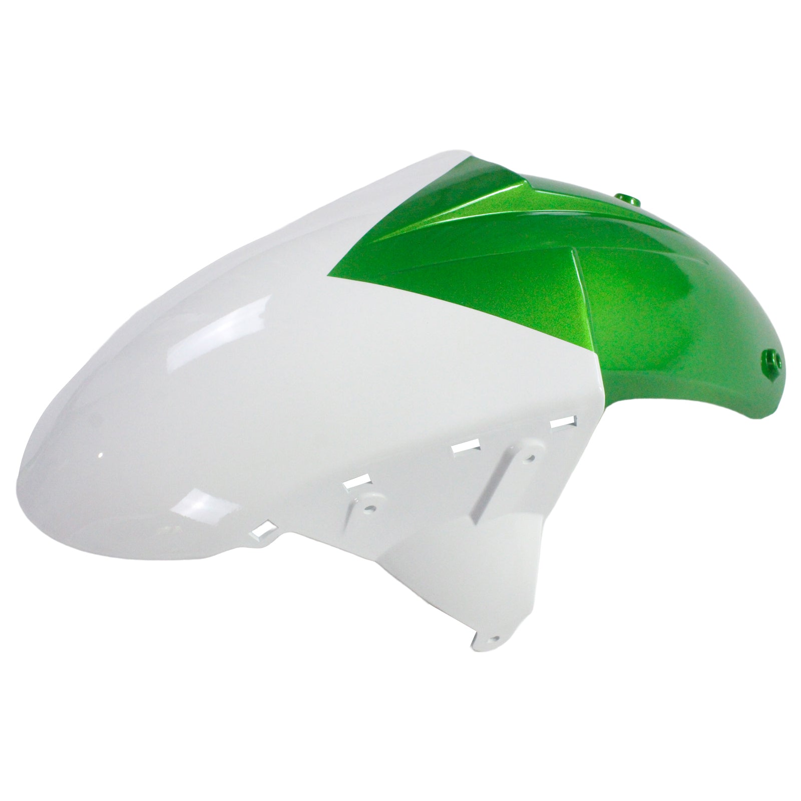 Amotopart Verkleidungsset für Kawasaki 2005–2006 ZX6R 636, Weiß-Mix, Grün