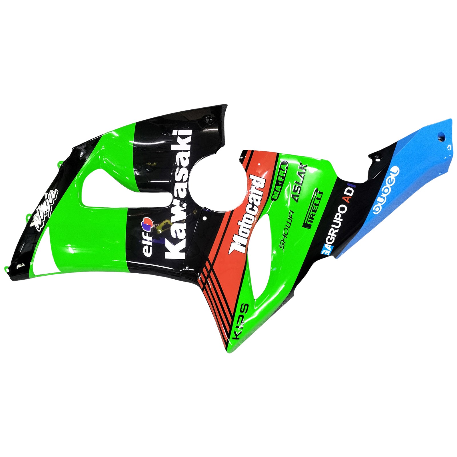 Amotopart Kawasaki 2005-2006 ZX6R 636 Black Colorful Fairing Kit