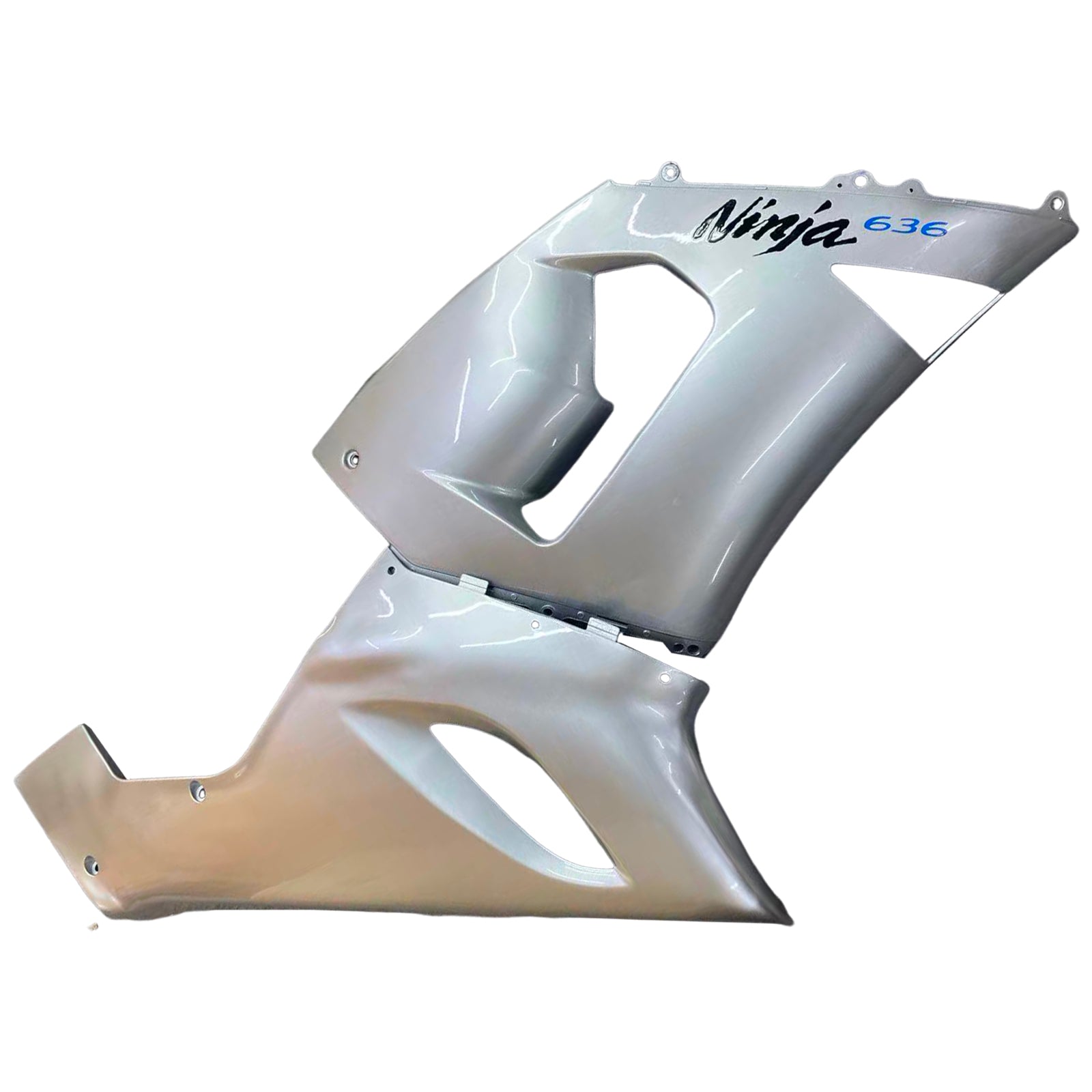 Amotopart Kawasaki 2005-2006 ZX6R 636 Sliver Fairing Zestaw