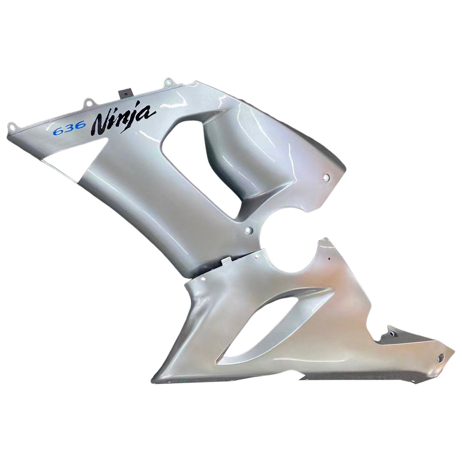 Amotopart Kawasaki 2005-2006 ZX6R 636 Sliver Fairing Zestaw