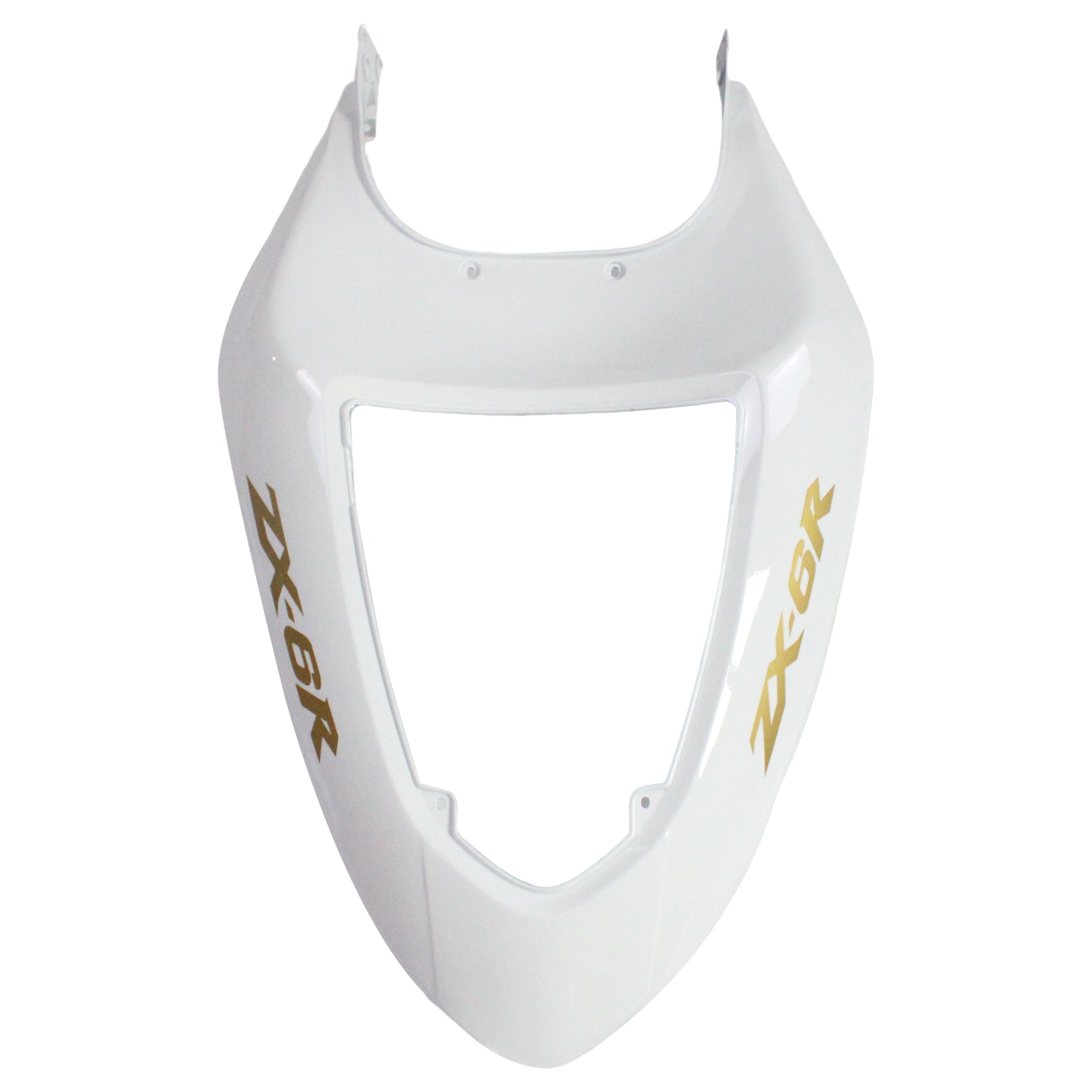 Amotopart Kawasaki 2005-2006 ZX6R 636 White Black Fairing Kit