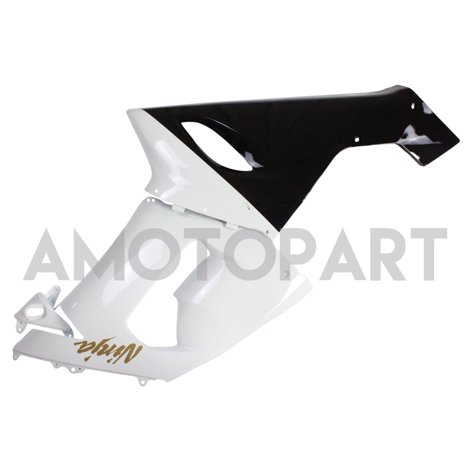 Amotopart Kawasaki 2005-2006 ZX6R 636 White Black Fearing Kit