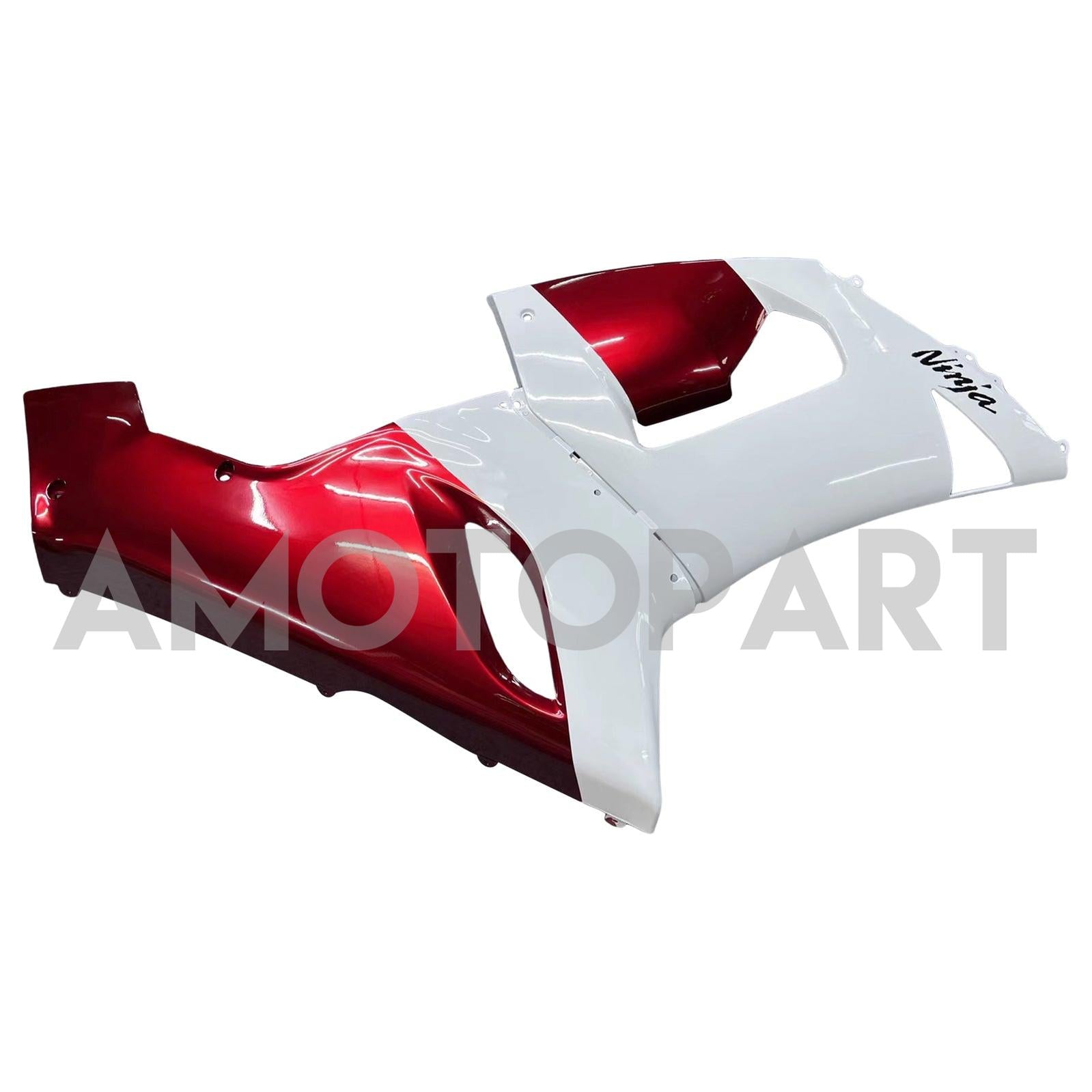 Amotopart Kawasaki 2005-2006 ZX6R 636 White Red Fairing Kit