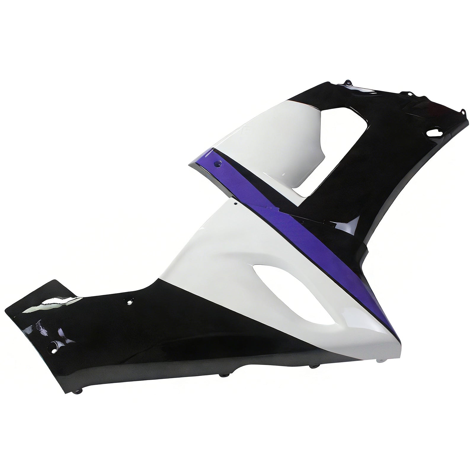 Amotopart Kawasaki 2005-2006 ZX6R 636 Black White Fairing Kit