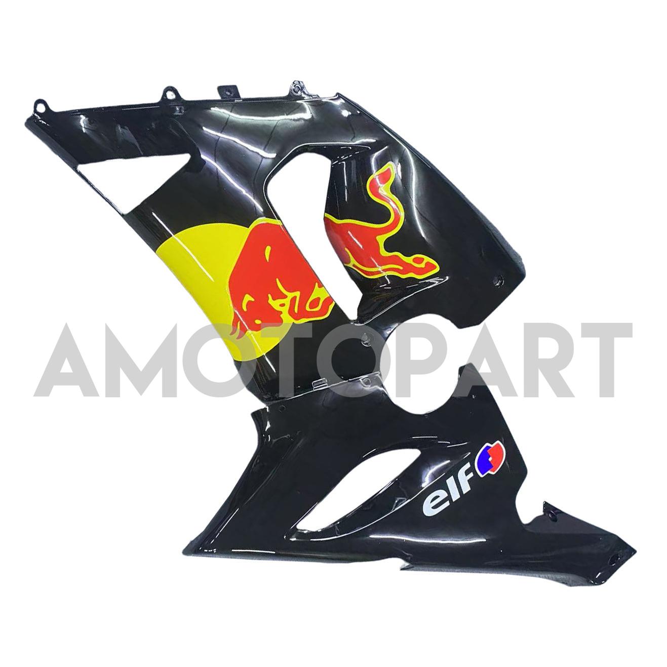 Amotopart 2005-2006 Kawasaki ZX6R 636 Glossy Black Red Yellow Fairing Kit