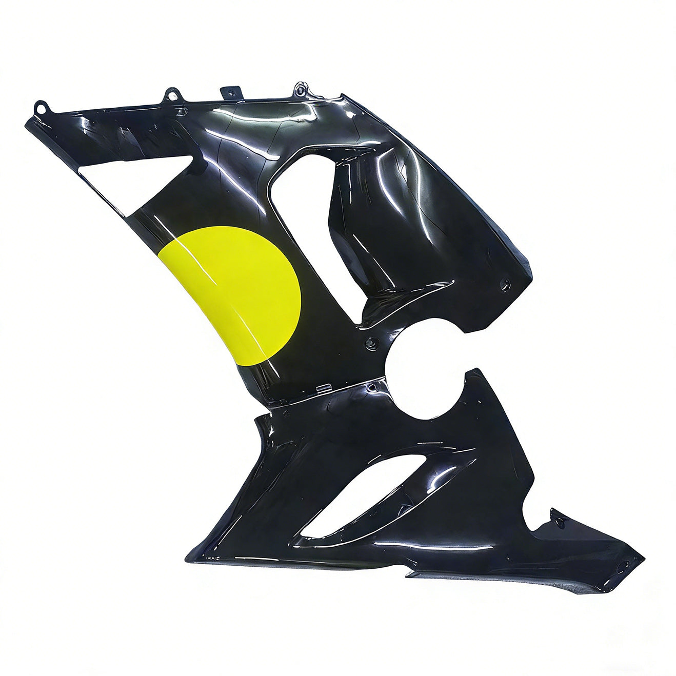 Amotopart 2005-2006 Kawasaki ZX6R 636 Glossy Black Red Yellow Fairing Kit