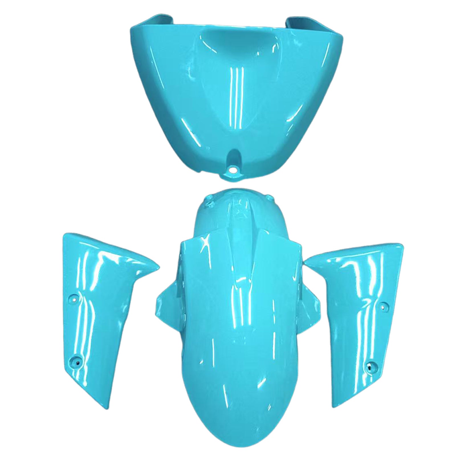 Amotopart 2005-2006 Kawasaki ZX6R 636 Light Blue White Fairing Kit