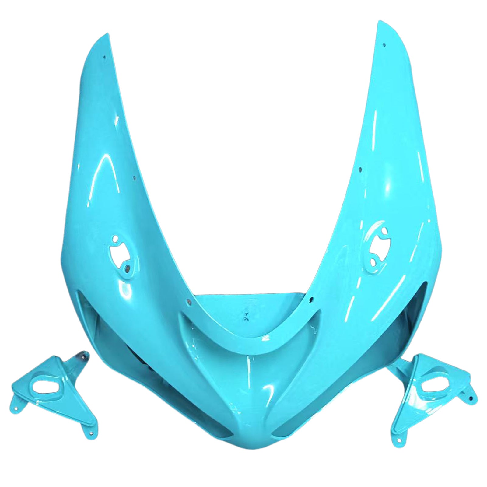 Amotopart 2005-2006 Kawasaki ZX6R 636 Light Blue White Fairing Kit