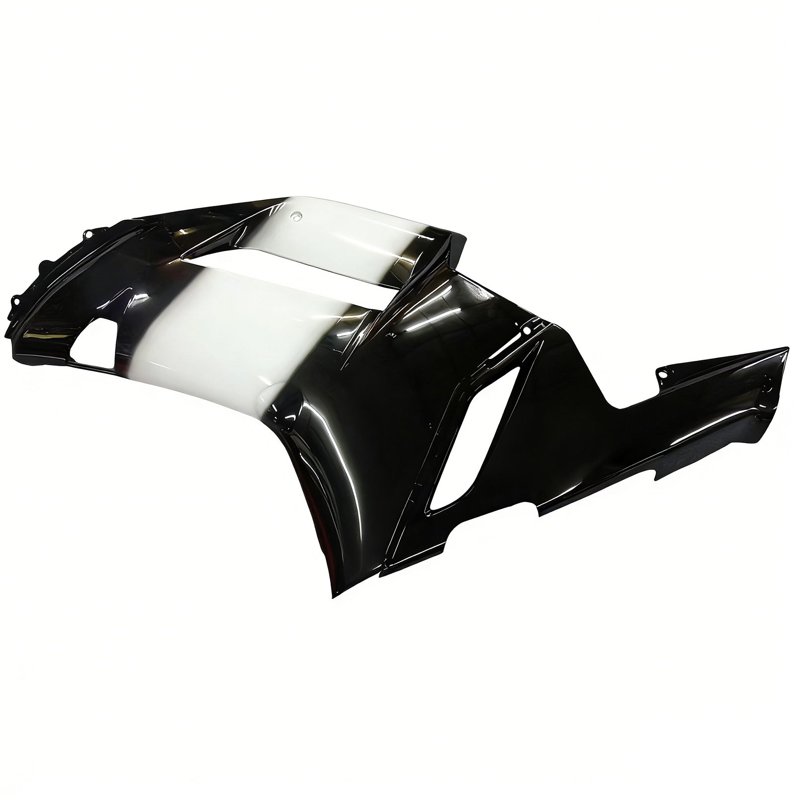 Amotopart 2007-2008 Kawasaki ZX6R 636 Black White Fairing Kit
