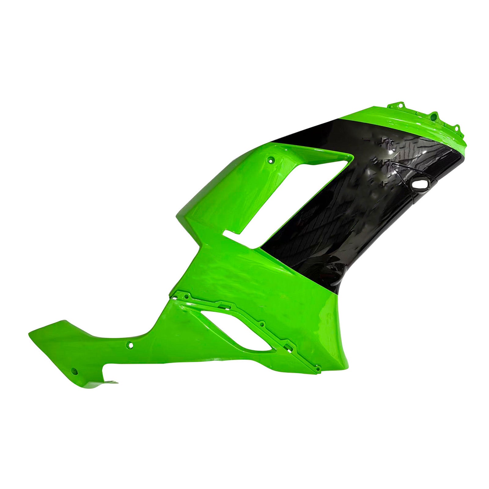 Amotopart 2007-2008 Kawasaki ZX6R 636 Black&Green Fairing Kit