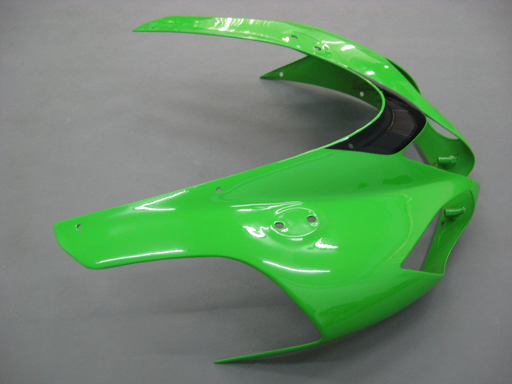 Amotopart 2007-2008 Kawasaki ZX6R 636 Black&Green Monster Fairing Kit