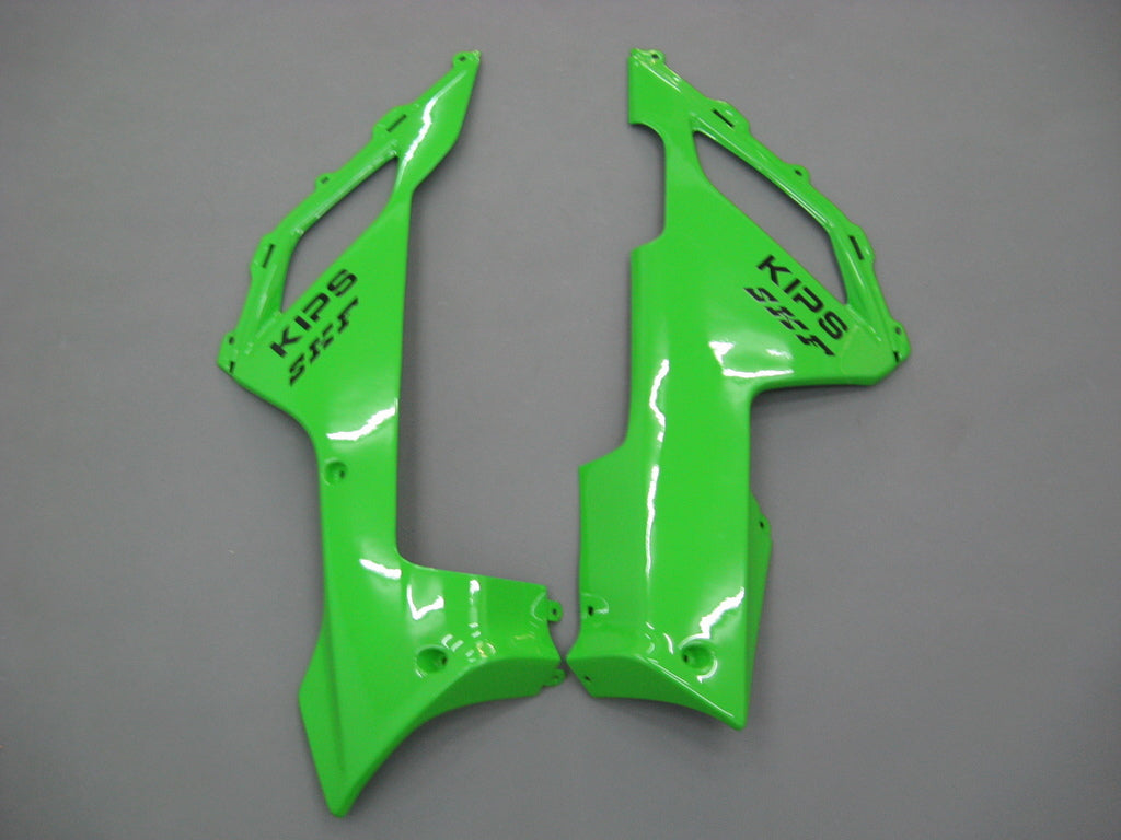 Amotopart 2007-2008 Kawasaki ZX6R 636 Black&Green Monster Fairing Kit