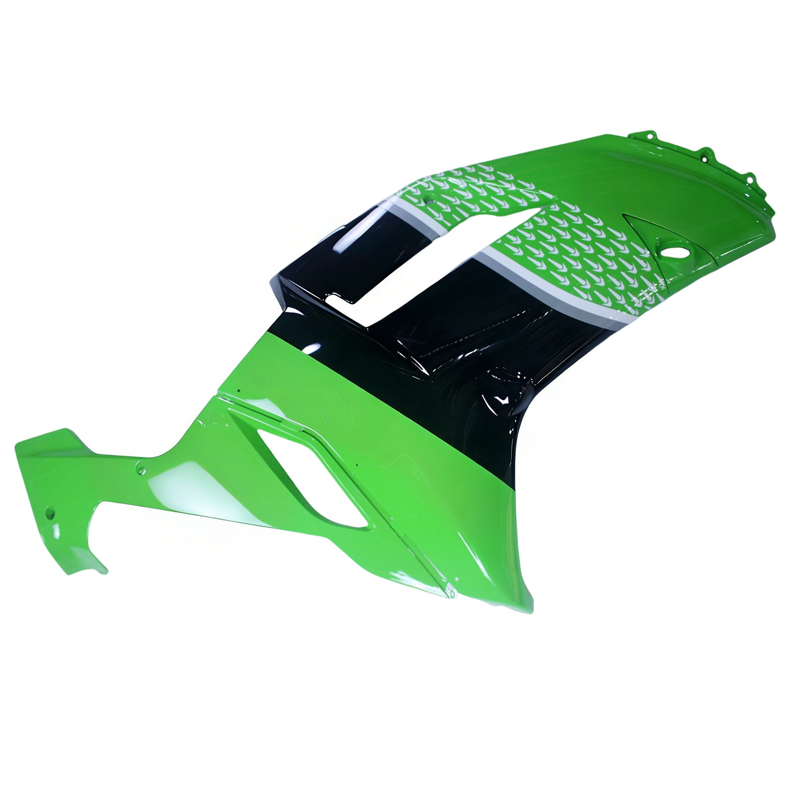 Amotopart 2007-2008 Kawasaki ZX6R 636 Green Black Fairing Kit