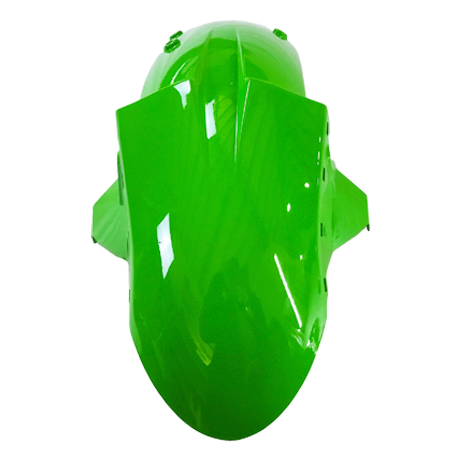 Amotopart 2007–2008 Kawasaki ZX6R 636 glänzendes Silber-Grün-Schwarz-Verkleidungsset