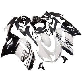 Amotopart Kawasaki ZX6R 636 2007-2008 Black&White Fairing Kit