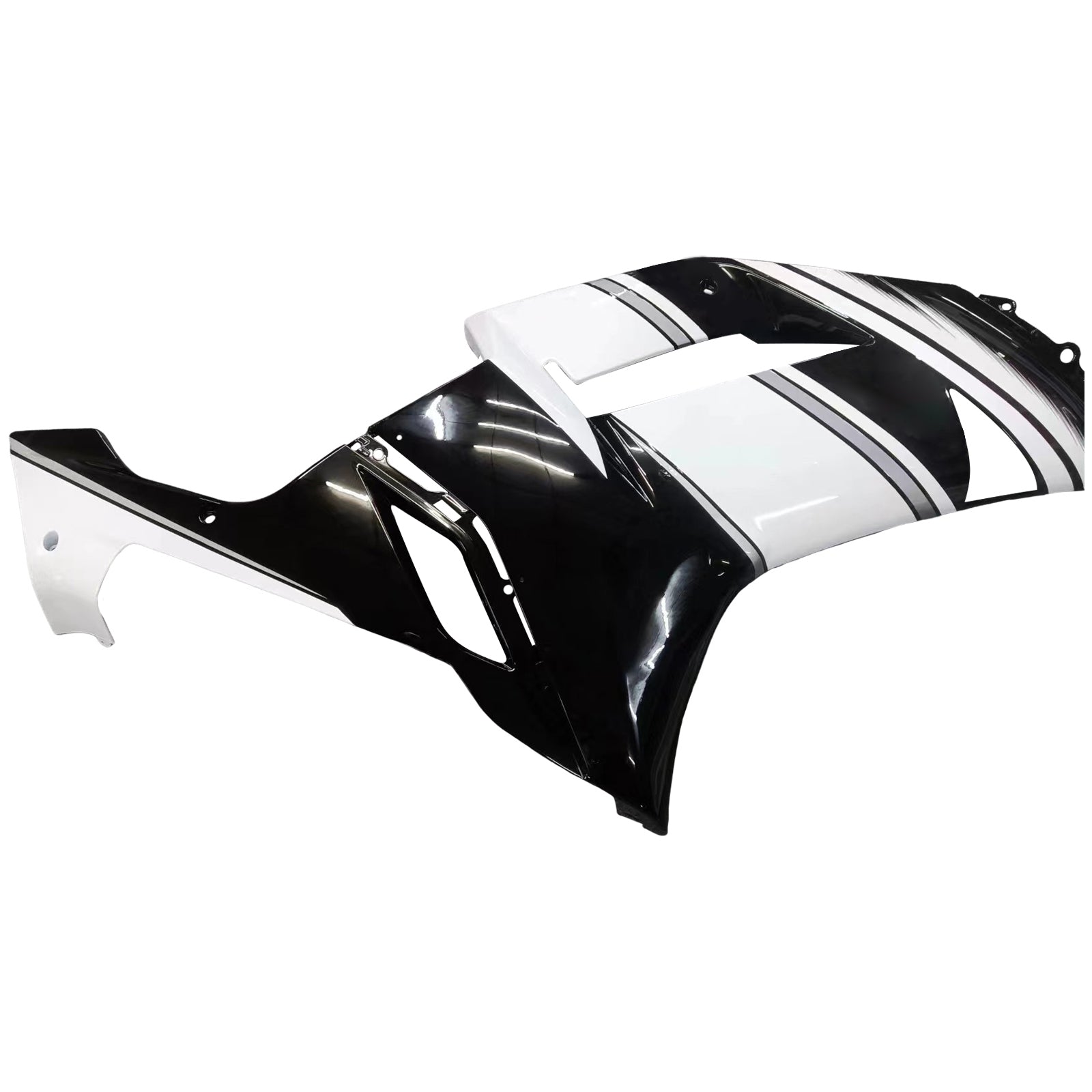 Amotopart Kawasaki ZX6R 636 2007-2008 Black & White Fairing Kit