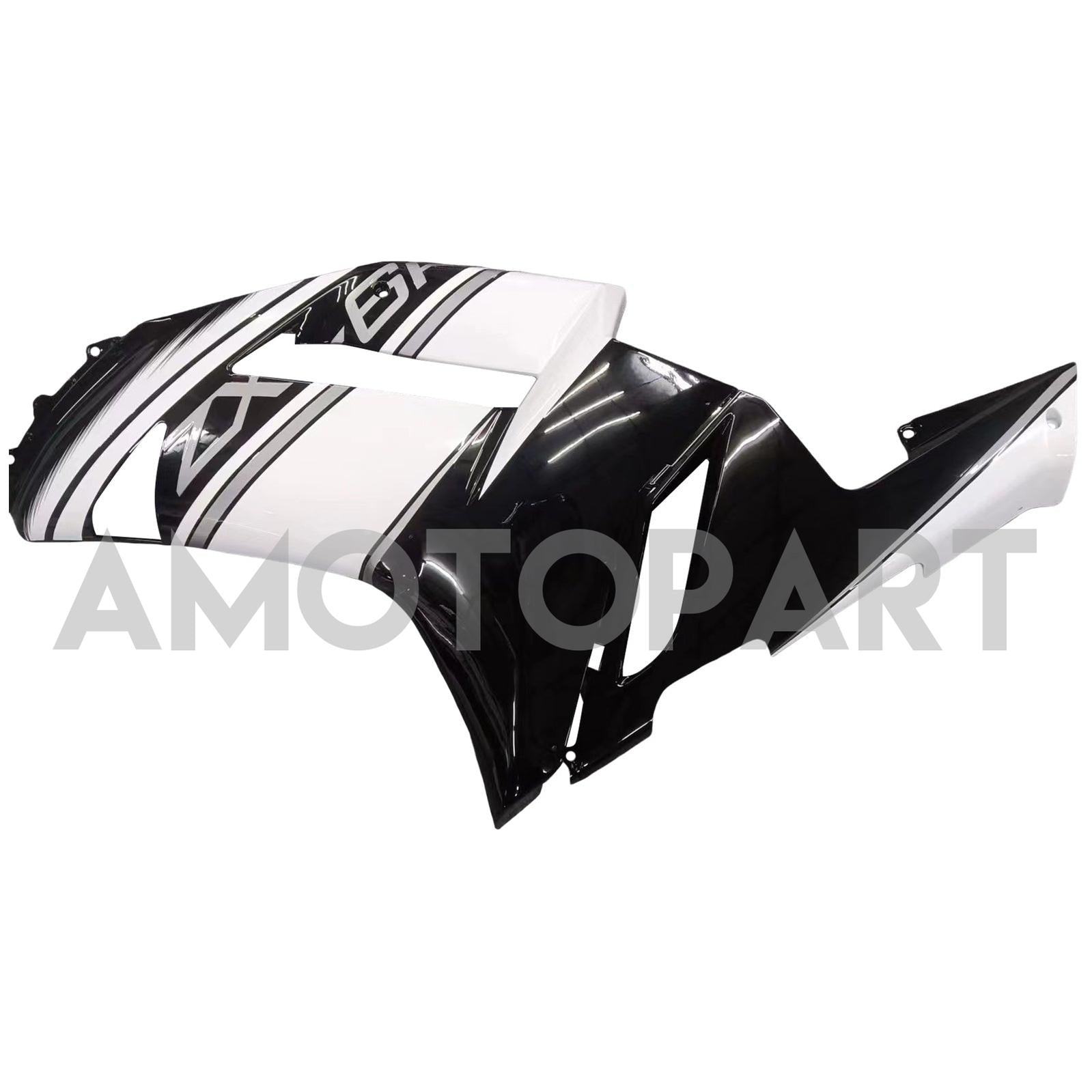 Amotopart Kawasaki ZX6R 636 2007-2008 Schwarz&Weißes Verkleidungsset