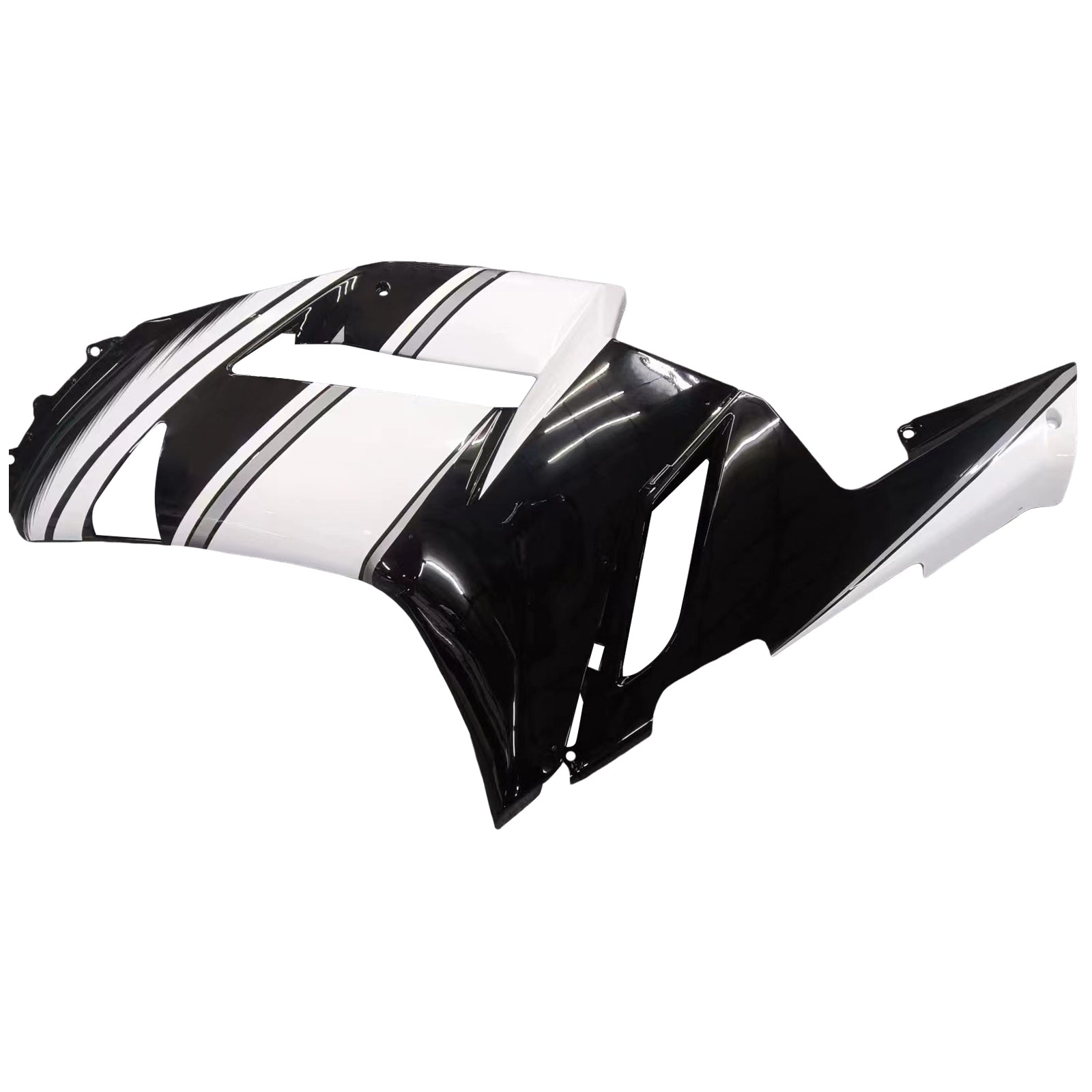 Amotopart Kawasaki ZX6R 636 2007-2008 Black & White Fairing Kit