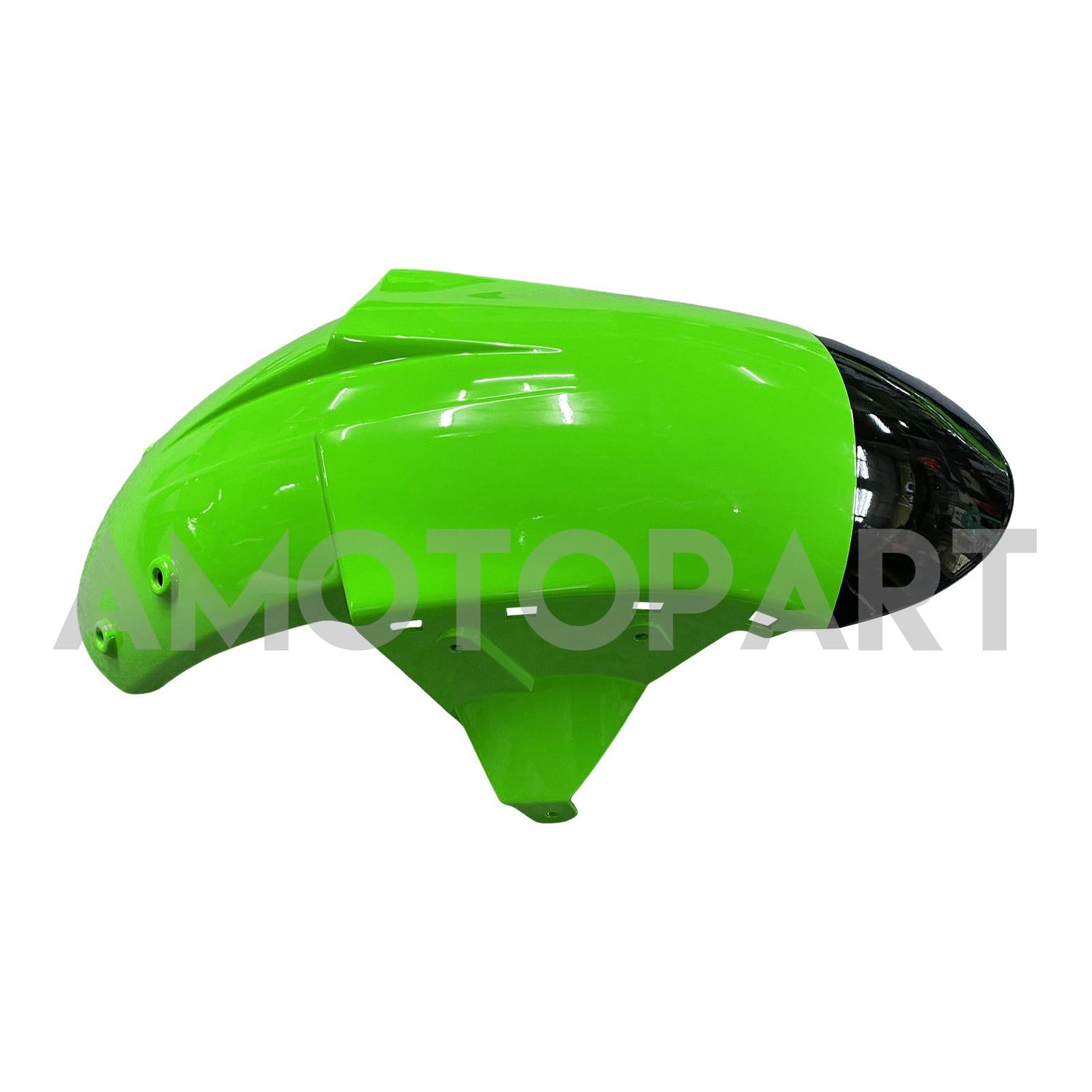Amotopart 2007-2008 Kawasaki ZX6R 636 ブラック&グリーン フェアリングキット