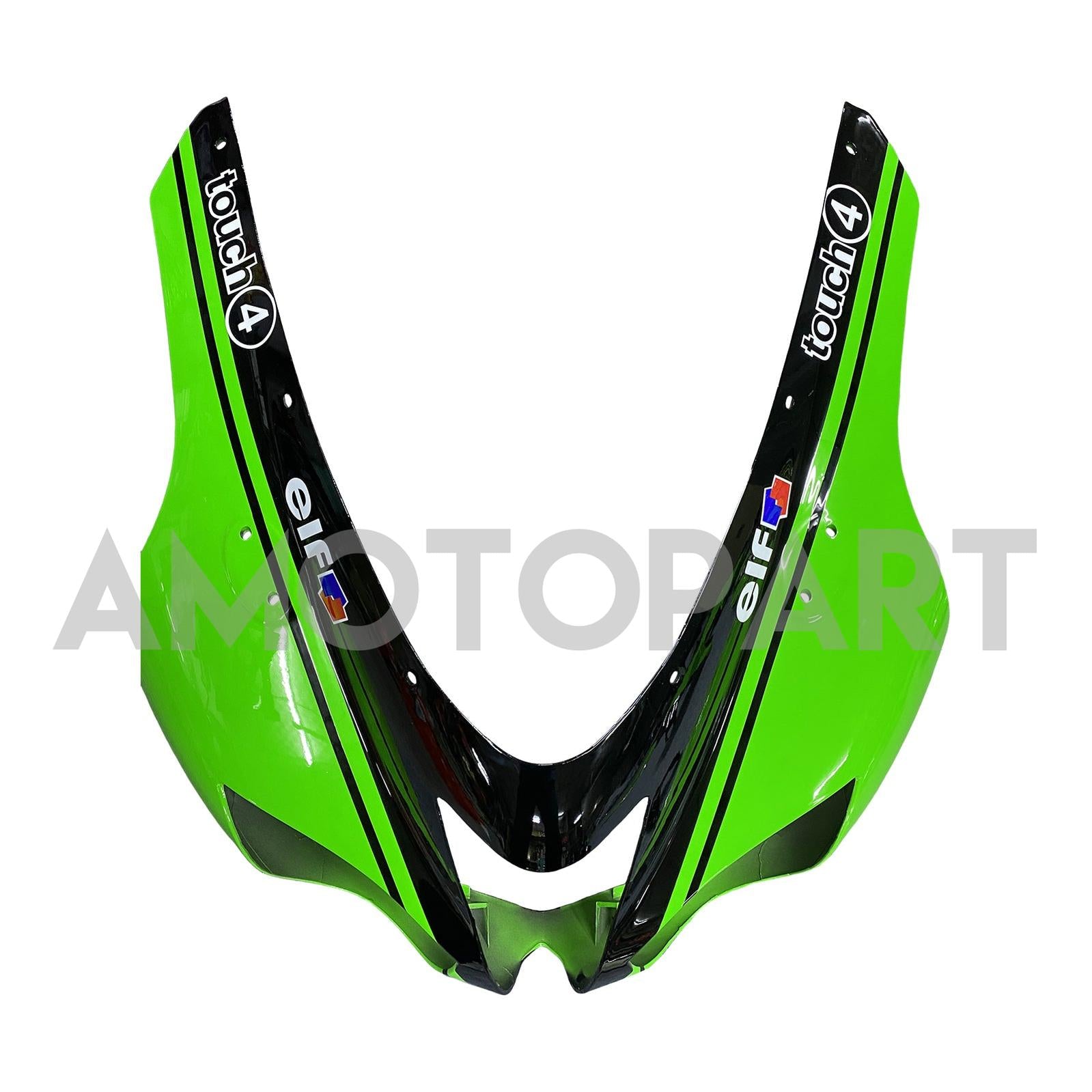 Amotopart 2007-2008 Kawasaki ZX6R 636 ブラック&グリーン フェアリングキット