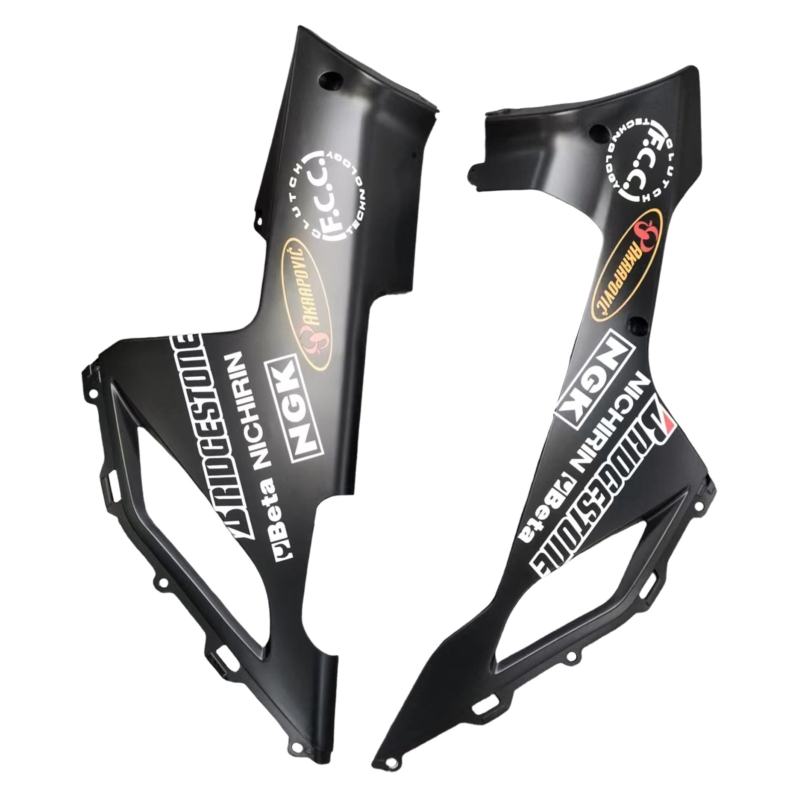 Amotopart 2007-2008 Kawasaki ZX6R 636 Matt Black Fairing Kit