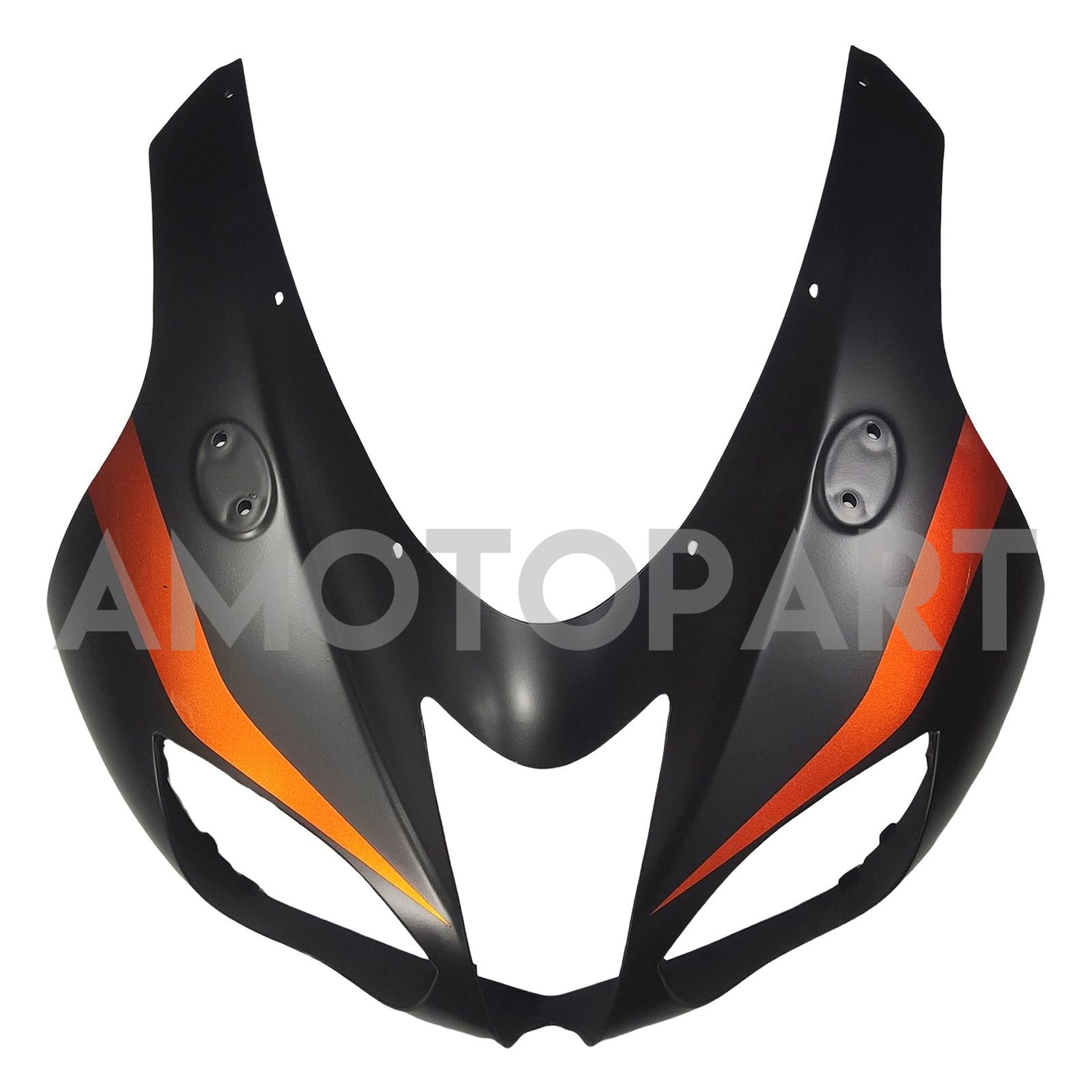 Amotopart 2007-2008 Kawasaki ZX6R 636 Black & Orange Fairing Kit