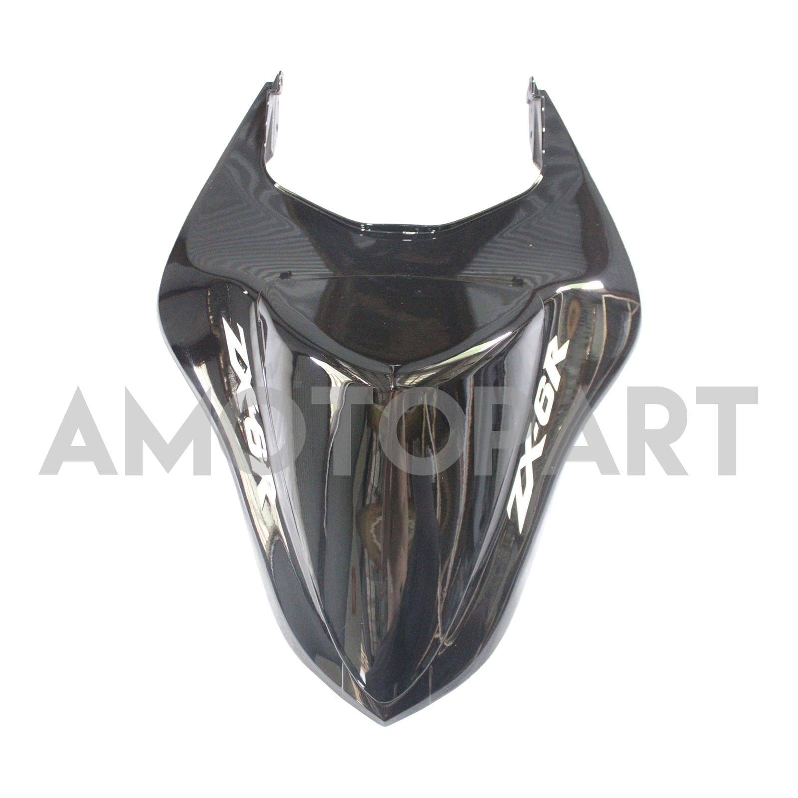Amotopart Kawasaki 2007-2008 ZX6R 636 Black Sliver Red Fairing Kit