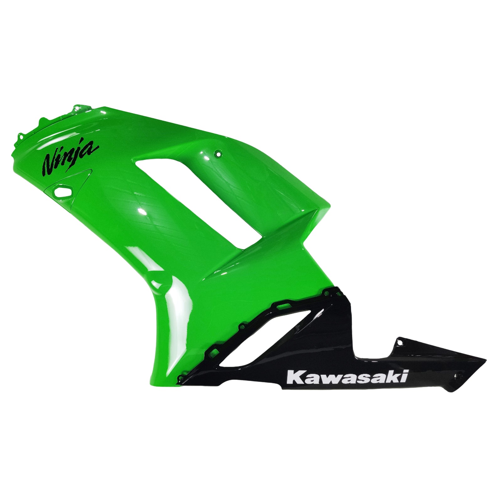 Amotopart Kawasaki 2007–2008 ZX6R 636 grünes Verkleidungsset