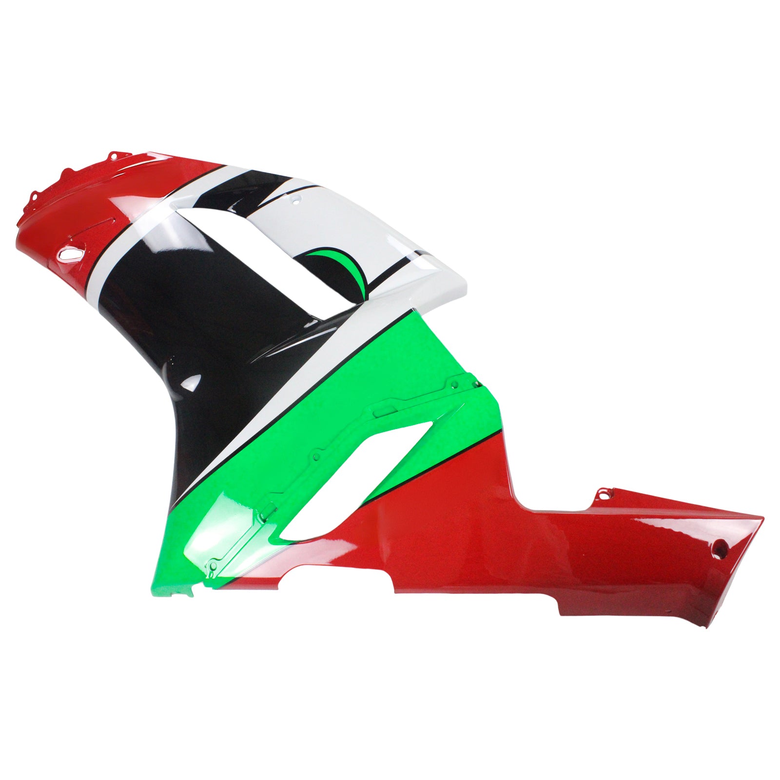 AMOTOPART KAWASAKI 2007-2008 ZX6R 636 GROEN RODE KUIST KIT