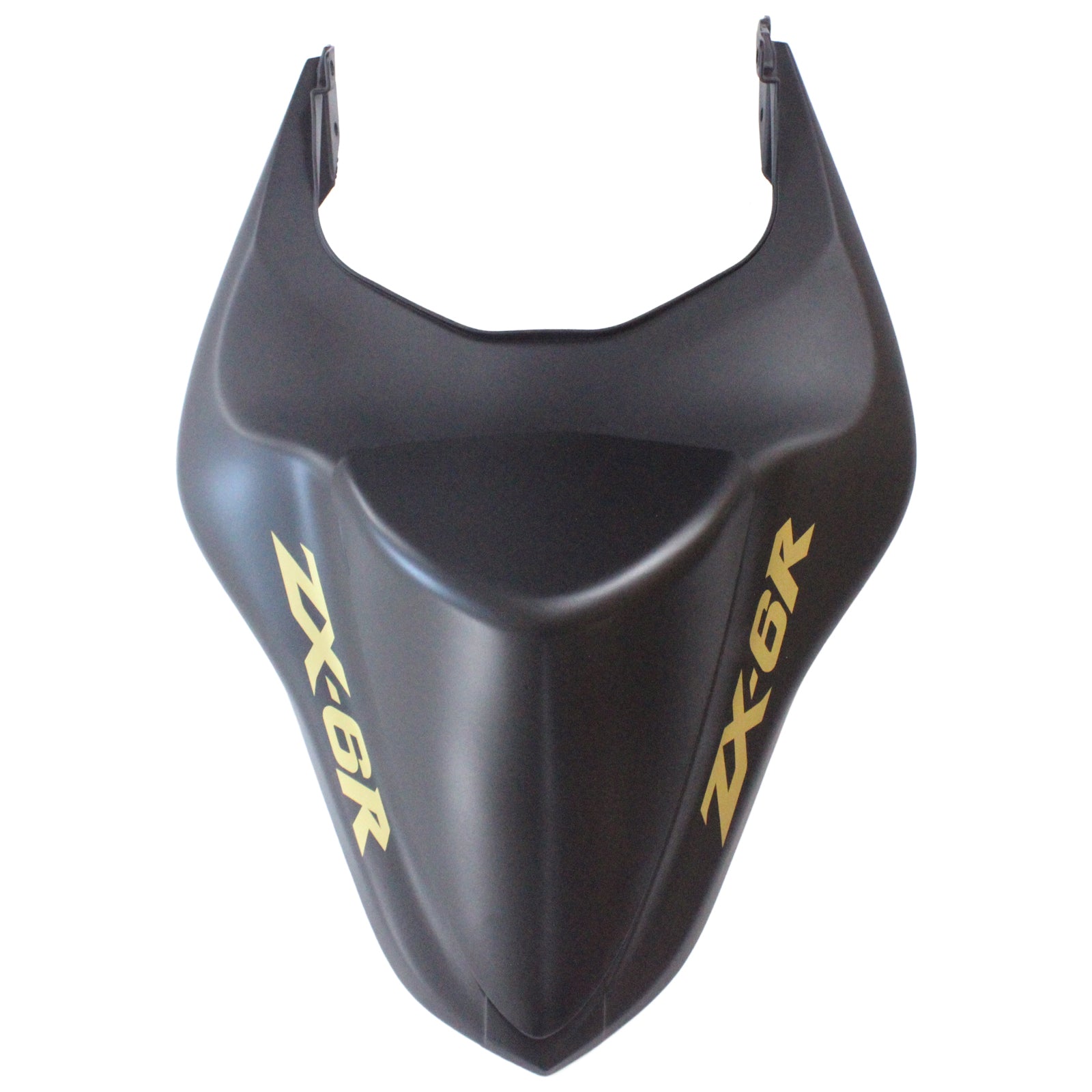 Amotopart Kawasaki 2007-2008 ZX6R 636 Matte Black With Yellow Logos Fairing Kit